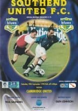 Southend United v Cambridge United 19-Sep-1998