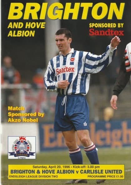 Brighton & Hove Albion v Carlisle United 20-Apr-1996