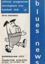 Birmingham City v Charlton Athletic 12-Nov-1966