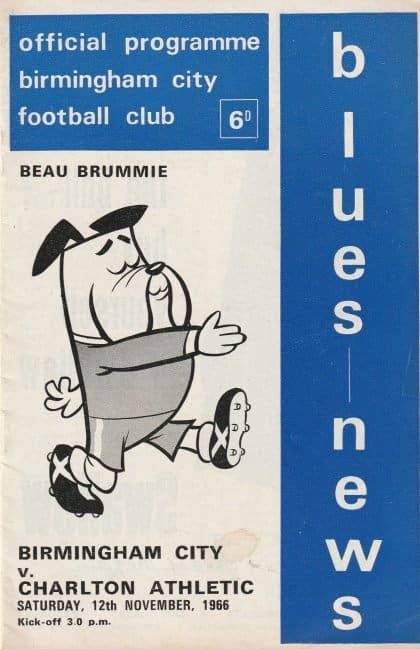 Birmingham City v Charlton Athletic 12-Nov-1966