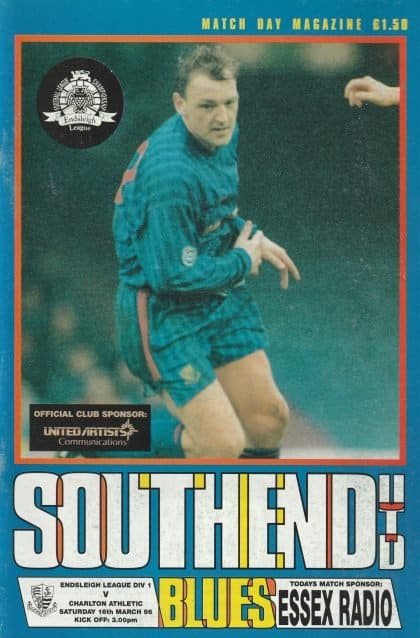 Southend United v Charlton Athletic 16-Mar-1996
