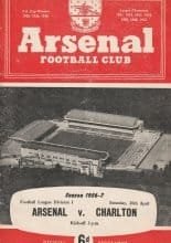 Arsenal v Charlton Athletic 20-Apr-1957