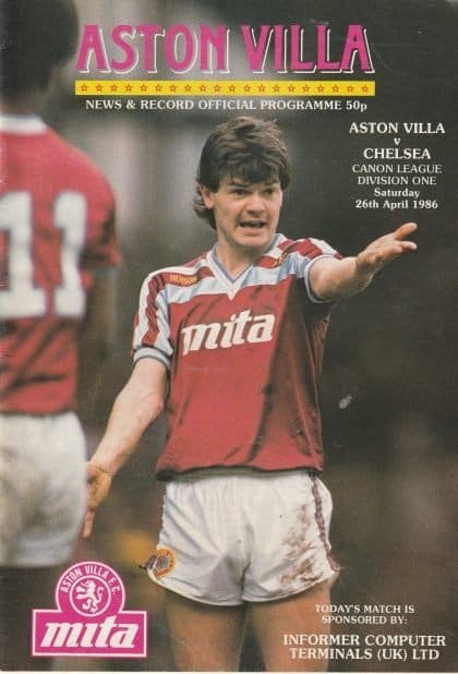 Aston Villa v Chelsea 26-Apr-1986