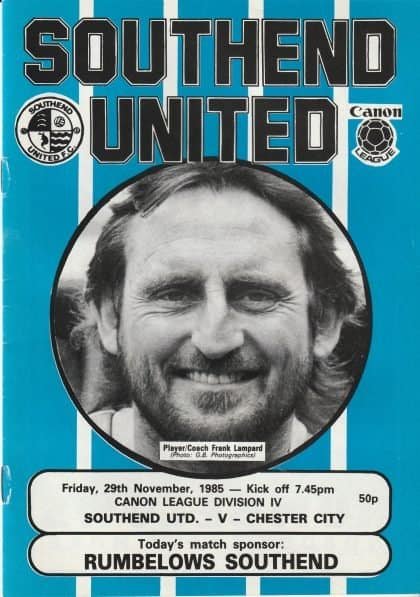 Southend United v Chester City 29-Nov-1985