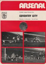 Arsenal v Coventry City 01-Dec-1973