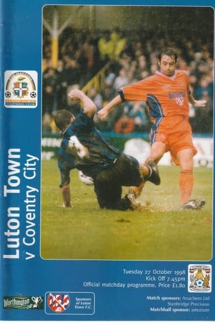 Luton Town v Coventry City 27-Oct-1998
