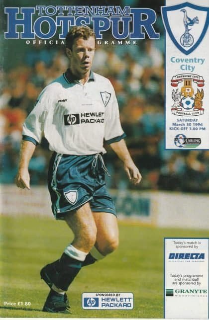 Tottenham Hotspur v Coventry City 30-Mar-1996
