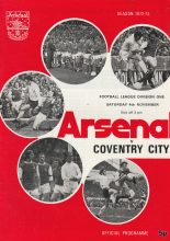 Arsenal v Coventry City 04-Nov-1972