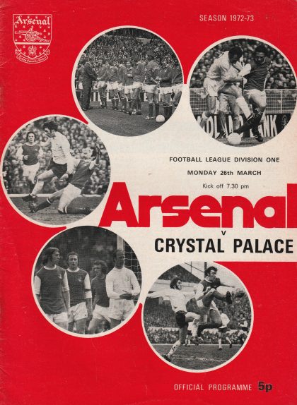 Arsenal v Crystal Palace 26-Mar-1973