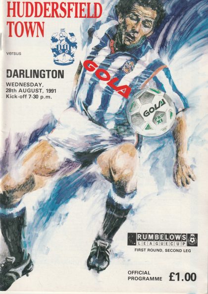 Huddersfield Town v Darlington 28-Aug-1991