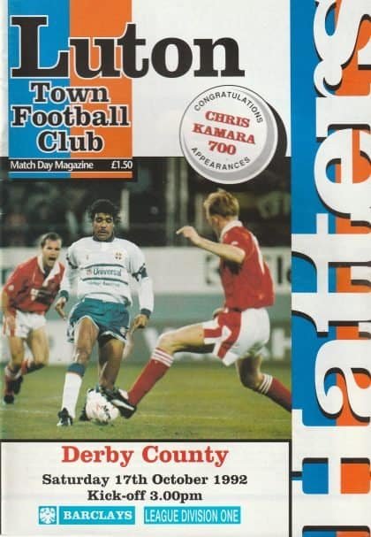 Luton Town v Derby County 17-Oct-1992