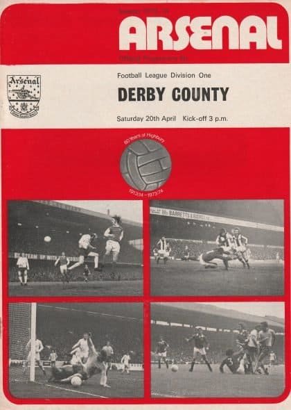Arsenal v Derby County 20-Apr-1974