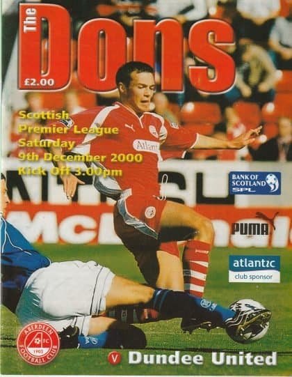 Aberdeen v Dundee United  09-Dec-2000