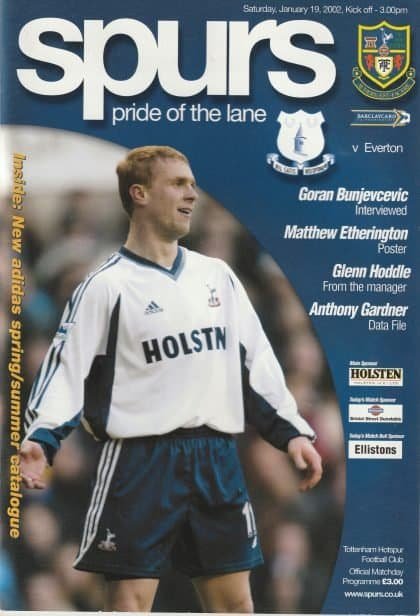 Tottenham Hotspur v Everton 19-Jan-2002