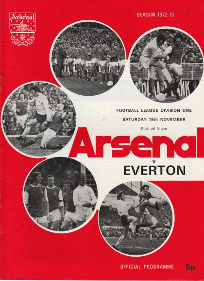 Arsenal v Everton 18-Nov-1972