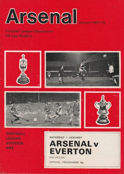 Arsenal v Everton 01-Jan-1972