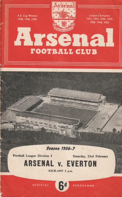 Arsenal v Everton 23-Feb-1957