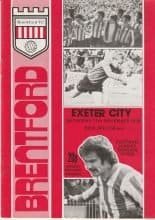 Brentford v Exeter City 11-Nov-1978