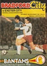 Bradford City v Exeter City 13-Nov-1982