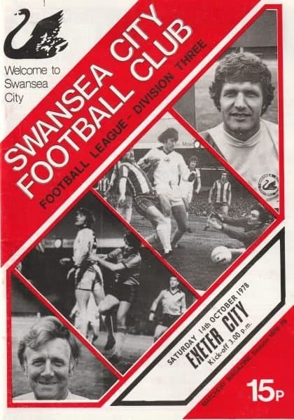 Swansea City v Exeter City 14-Oct-1978