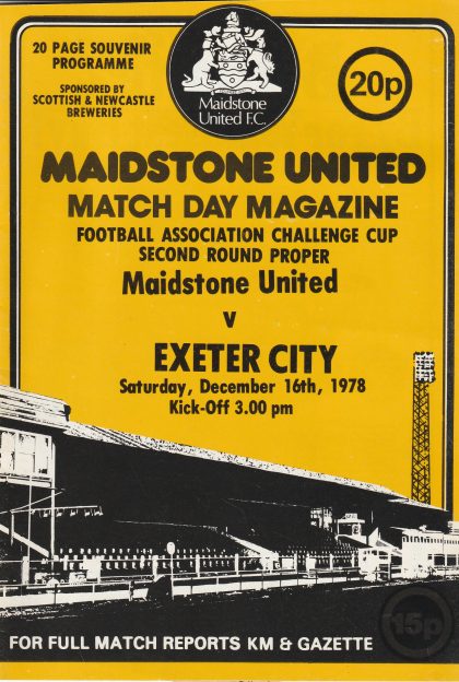 Maidstone United v Exeter City  16-Dec-1978