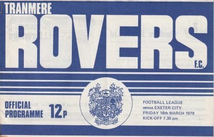 Tranmere Rovers v Exeter City 16-Mar-1979