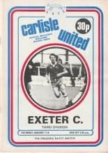 Carlisle United v Exeter City  17-Jan-1981