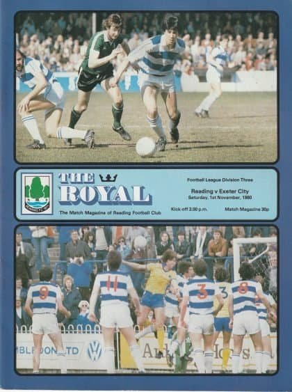 Reading v Exeter City 01-Nov-1980