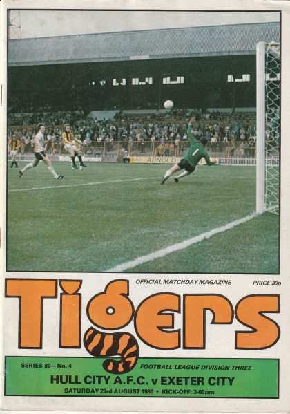 Hull City v Exeter City 23-Aug-1980