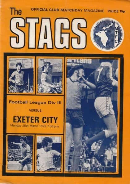 Mansfield Town v Exeter City 26-Mar-1979