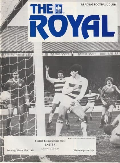 Reading v Exeter City 27-Mar-1982