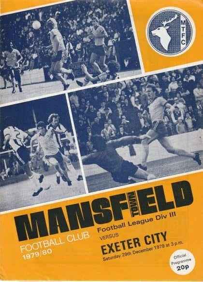 Mansfield Town v Exeter City 29-Dec-1979