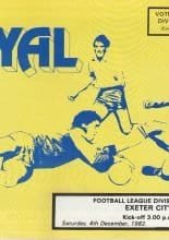Reading v Exeter City 04-Dec-1982