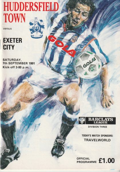 Huddersfield Town v Exeter City 07-Sep-1991