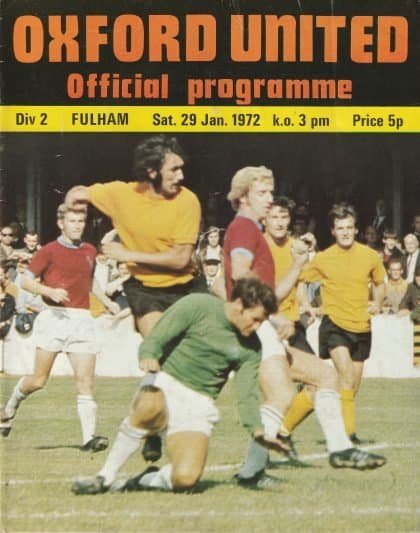 Oxford United v Fulham 29-Jan-1972