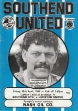 Southend United v Hereford United 18-Apr-1986