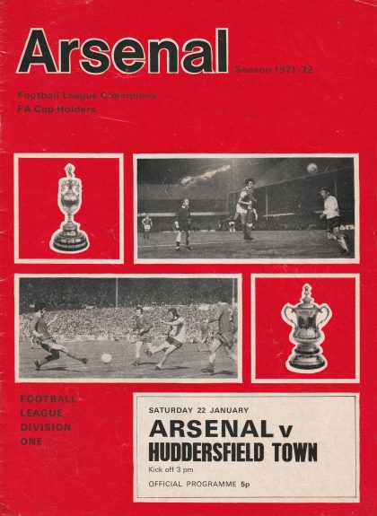 Arsenal v Huddersfield Town 22-Jan-1972