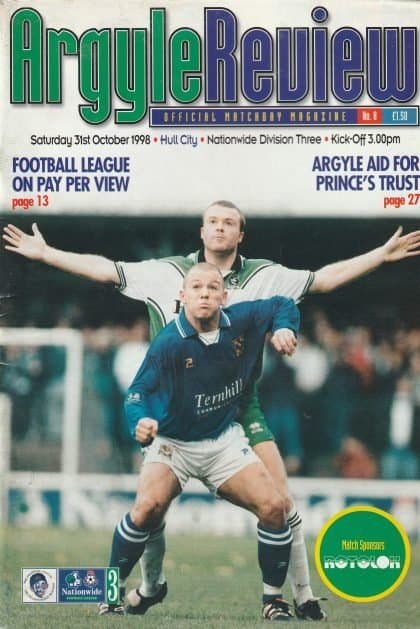 Plymouth Argyle v Hull City 03-Oct-1998