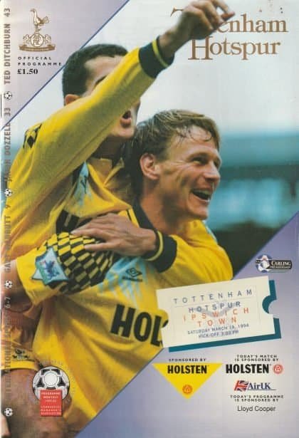 Tottenham Hotspur v Ipswich Town 19-Mar-1994
