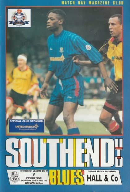 Southend United v Ipswich Town 20-Apr-1996