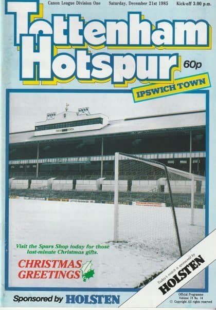 Tottenham Hotspur v Ipswich Town  21-Dec-1985