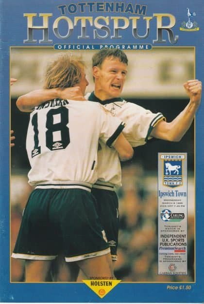 Tottenham Hotspur v Ipswich Town 08-Mar-1995