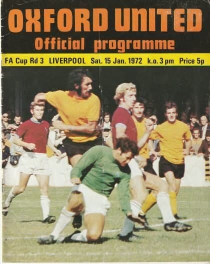 Oxford United v Liverpool 15-Jan-1972
