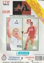 Tottenham Hotspur v Liverpool 04-Nov-1990