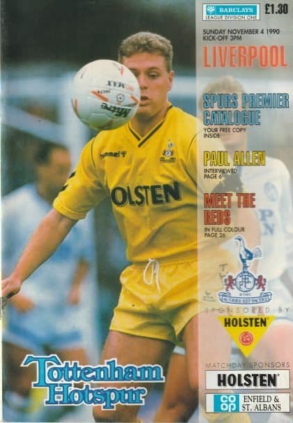 Tottenham Hotspur v Liverpool 04-Nov-1990
