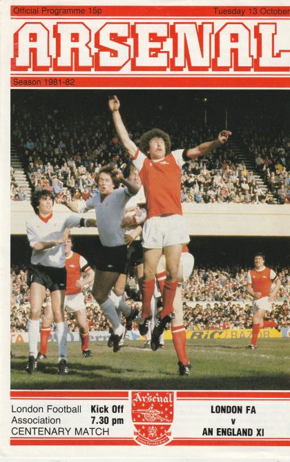 London FA v An England XI 13-Oct-1981