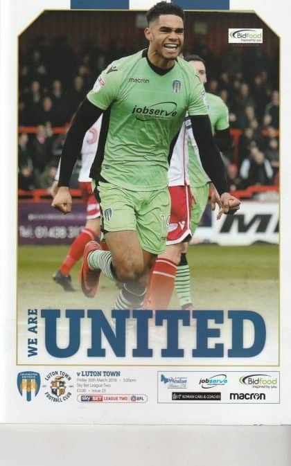 Colchester United v Luton Town  30-Mar-2018