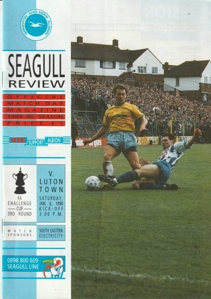 Brighton & Hove Albion v Luton Town 06-Jan-1990