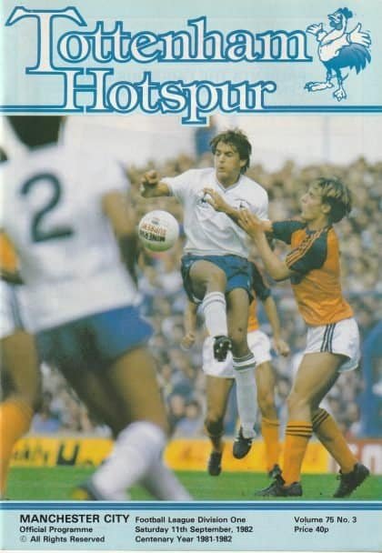Tottenham Hotspur v Manchester City 11-Sep-1982