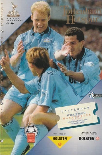 Tottenham Hotspur v Manchester City 21-Aug-1993